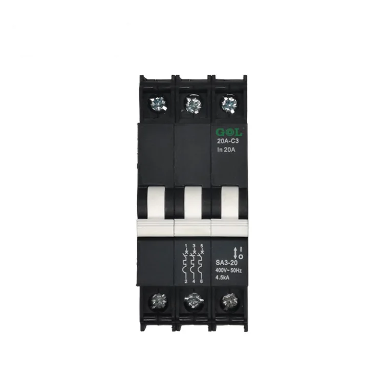 10A 20A 30A 40A 50A CB-3P-25A Wholesale Overload Protection Mirco Circuit Breaker  AC400V 10-63A