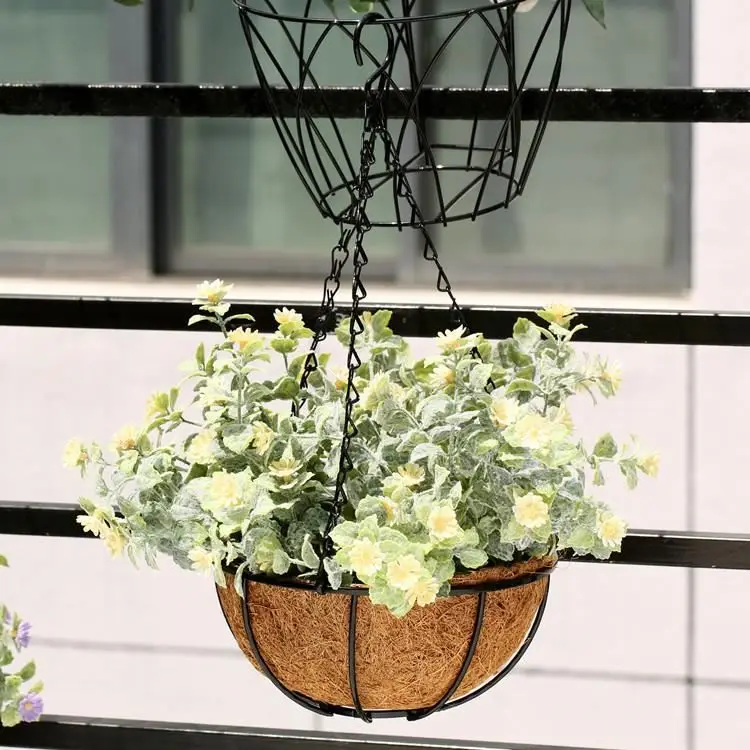 
Wrought Iron garden hanging basket planter 