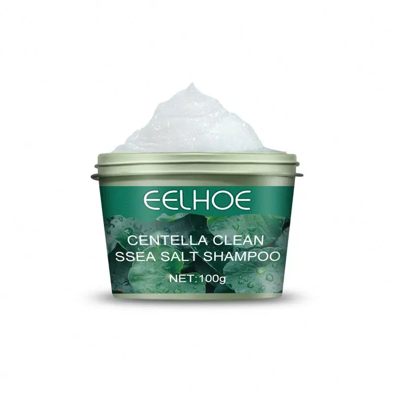 EELHOE OEM ODM Centella Sea Salt Shampoo Nourishes Scalp Oil Control Shampoo Anti Dandruff Anti Itching Shampoo 100g