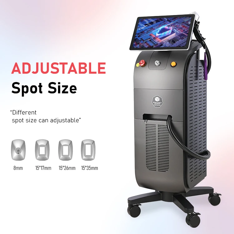 Supplier Opt Diode Laser Painless Hair Remover Golden 2024 New 755nm 808nm 1064nm  Stationary 15.6 Inch Screen Arrival