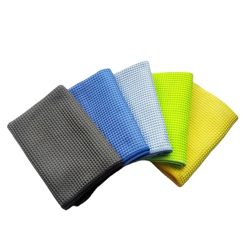 wholesale kanebo polyester car towel automotive waffle microfiber drying towel for car