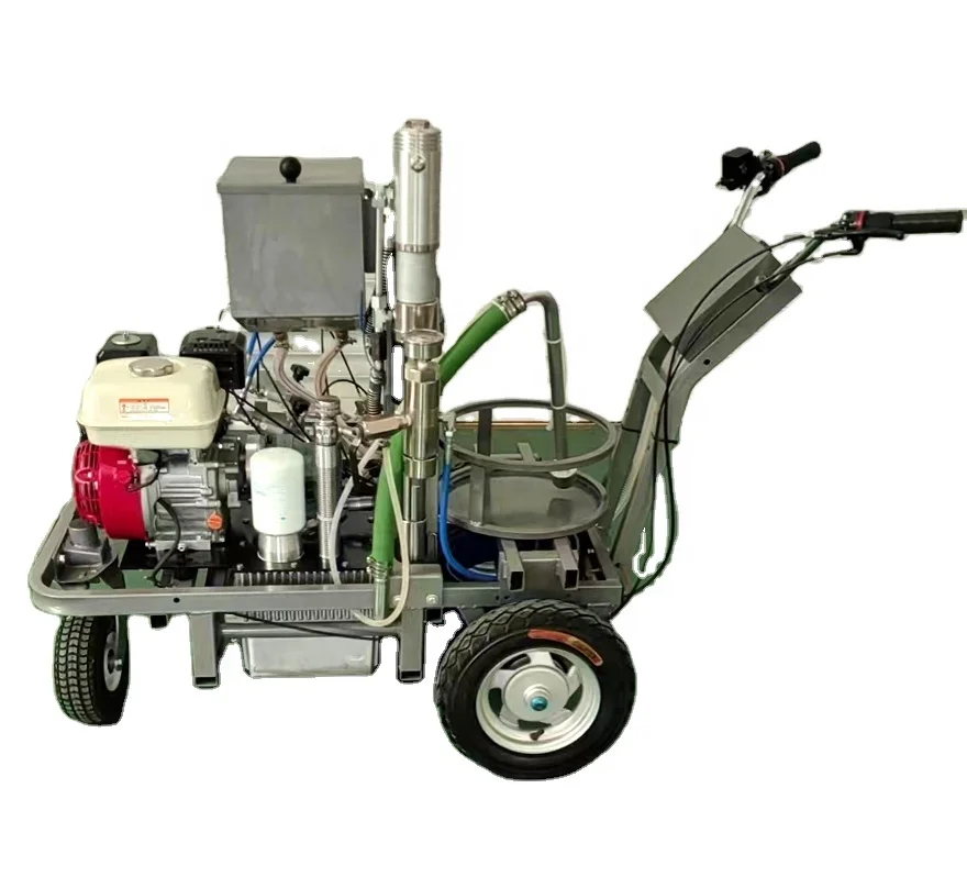 factory direct selling QH980H  cold jet high pressure airless road marking sprayer with glass bead spreader Honda engine