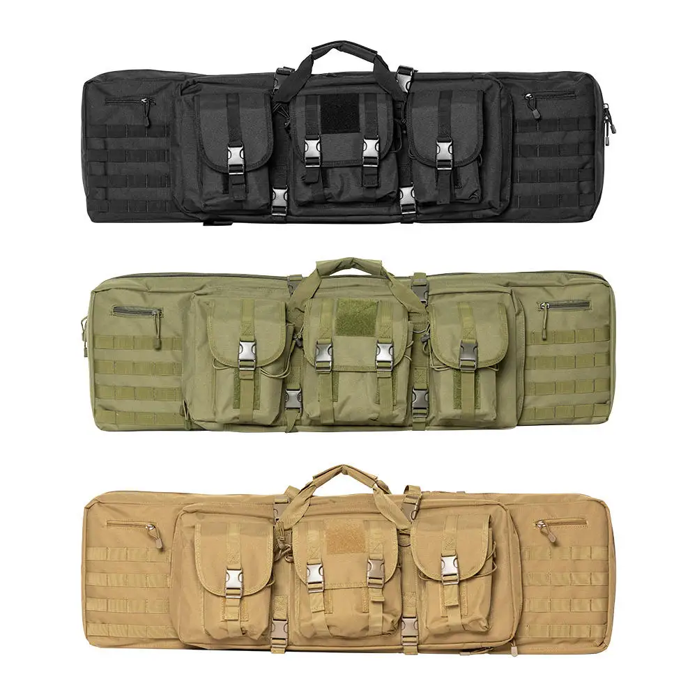 Shooting Hunting Double Tactical Long Gun Backpack Gun Shoulder Carry Scabbard Bag Gun Case