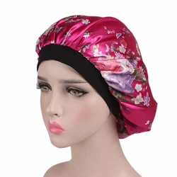Soft Day And Night Cap For Hair Bonnet Wide Band Sleeping Cap Supplier Night Sleep Hair Head Cover Wide Band Elastic Hat