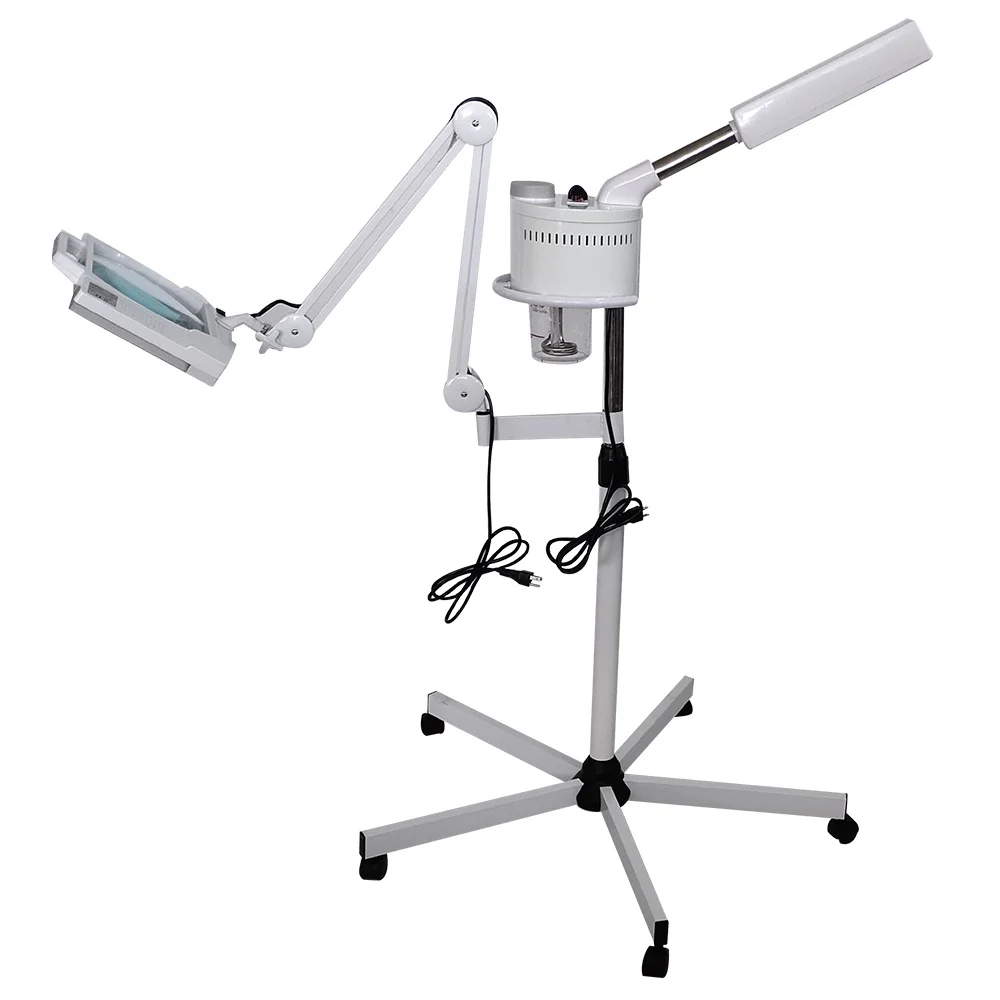 2 in 1 Facial Steamer And Magnifying Lamp ozone facial steamer LED light spray water steamer with Magnifying Lamp
