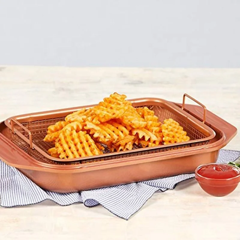 High quality Die Cast Aluminum non-stick Coating Cookware Pot Chicken  Roaster Fish Cooking pan With Glass Lid