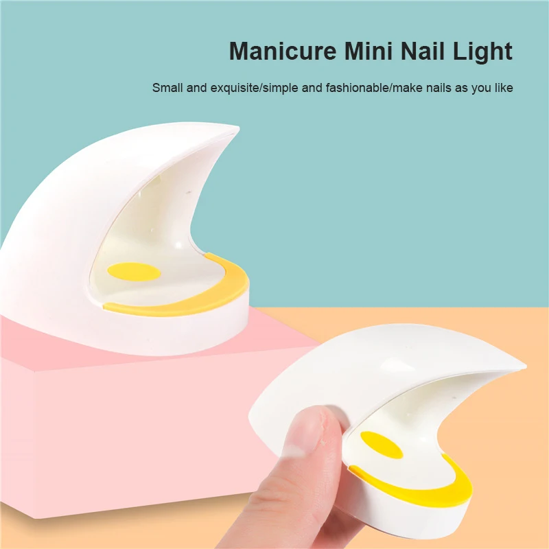 6W Portable Mini LED Manicure Light Beauty Nail Art Nail Lamp  Gel Glue Nail Polish Dryer Timing  Phototherapy Machine