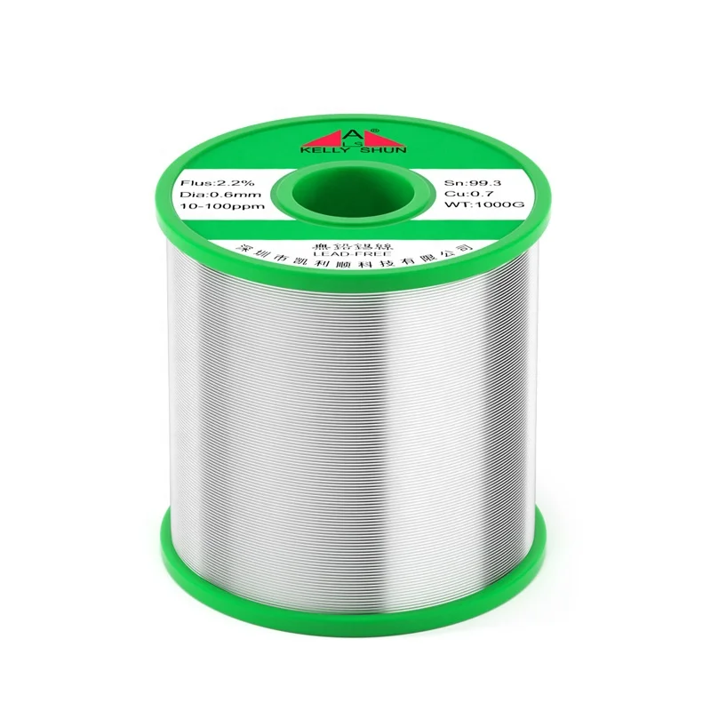 KELLYSHUN Lead-free Soldering Wire Sn99.3Cu0.7 0.5mm 0.6mm 0.8mm 1.2mm 100g 500g 1000g