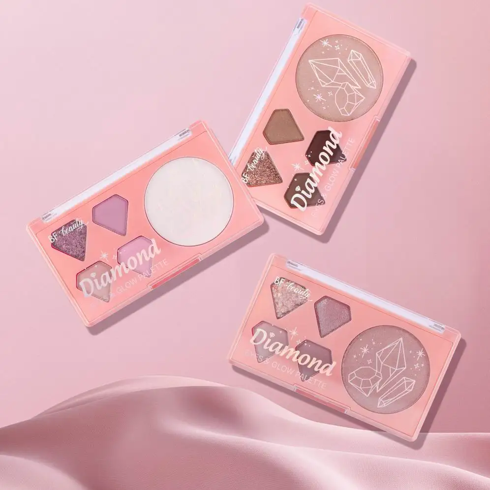 High Quality Shimmer Private Label Cruelty Free Eyeshadow Palette High Pigment Multi Use Diamond Glow Eye Palette