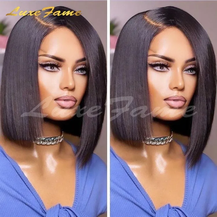 Pre Plucked Lace Closure Bob Human Hair Wig,Human Hair Short Bob Wig For Black Women,Double Drawn Human Hair Bob Vietnam Wigs