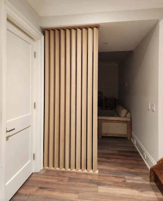 Handcrafted Home Privacy Solution Floor-to-Ceiling Wooden Slats Wooden Slat Partition Dividers Wall Partition Room Divider