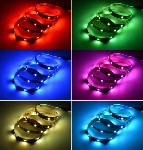 Новый дизайн Лидер продаж 5 метров Magic 5050 Цифровой RGB Светодиодная лента с контроллером и блок питания