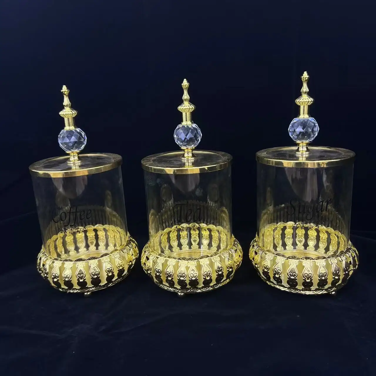 Jars Home Decoration Storage Jar Coffee Pot Set Store Box Hot Sale Glass Food Luxury Customized for Kitchen and Camping