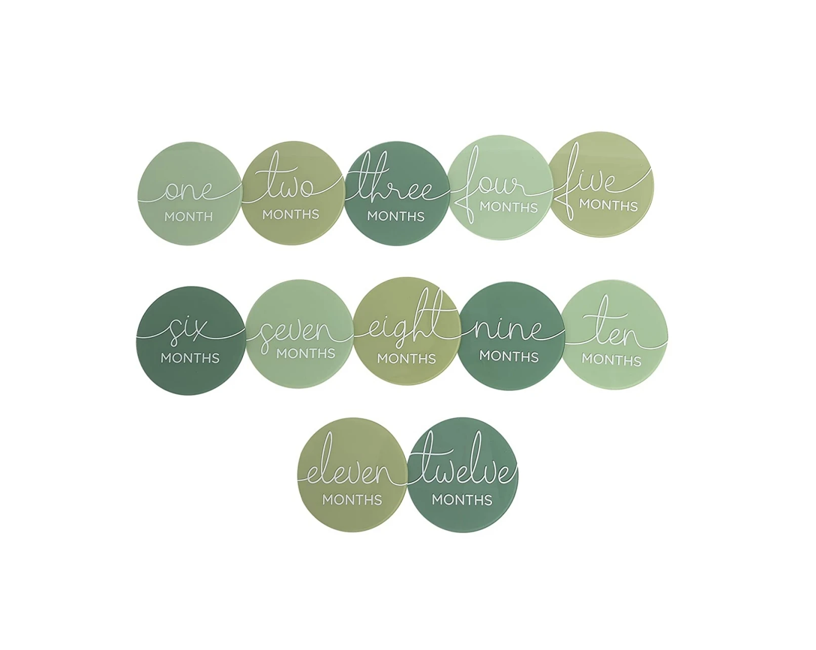 Custom Acrylic Monthly Milestone Photo Cards Baby First Year Photo Prop Discs Pregnancy Journey Milestone Markers