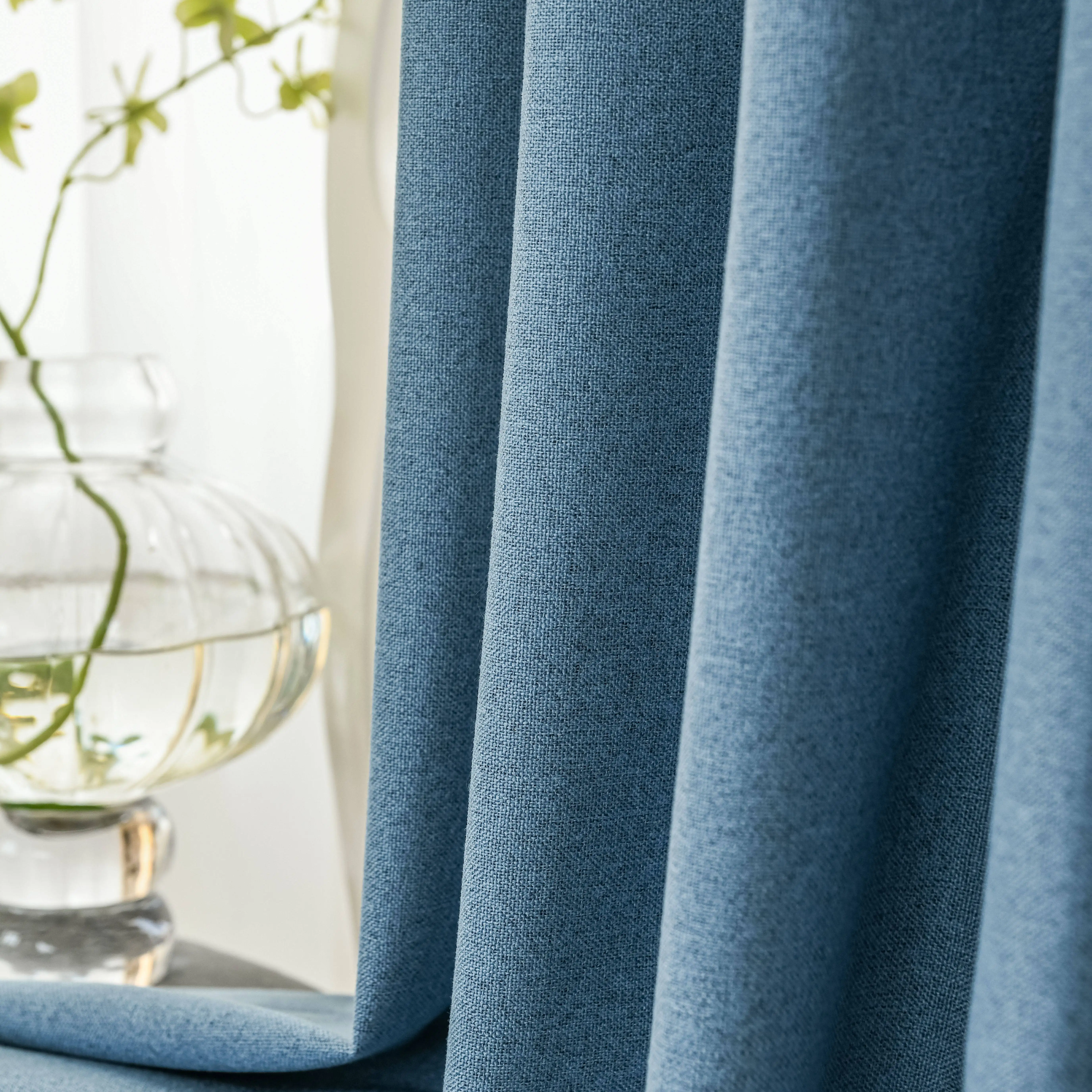 OY6 280cm Full Blackout Curtain 100% Polyester Suede Fabric TPU Laminated Technique Heavyweight Home Use Woven Knitted Style