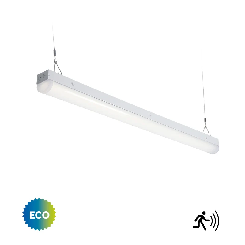 277V 347V High Lumen Linkable Motion Sensor DLC5.1 Premium 0-10V Dimmable Ceiling 80W 8 Foot LED Linear Batten Strip Fixtures