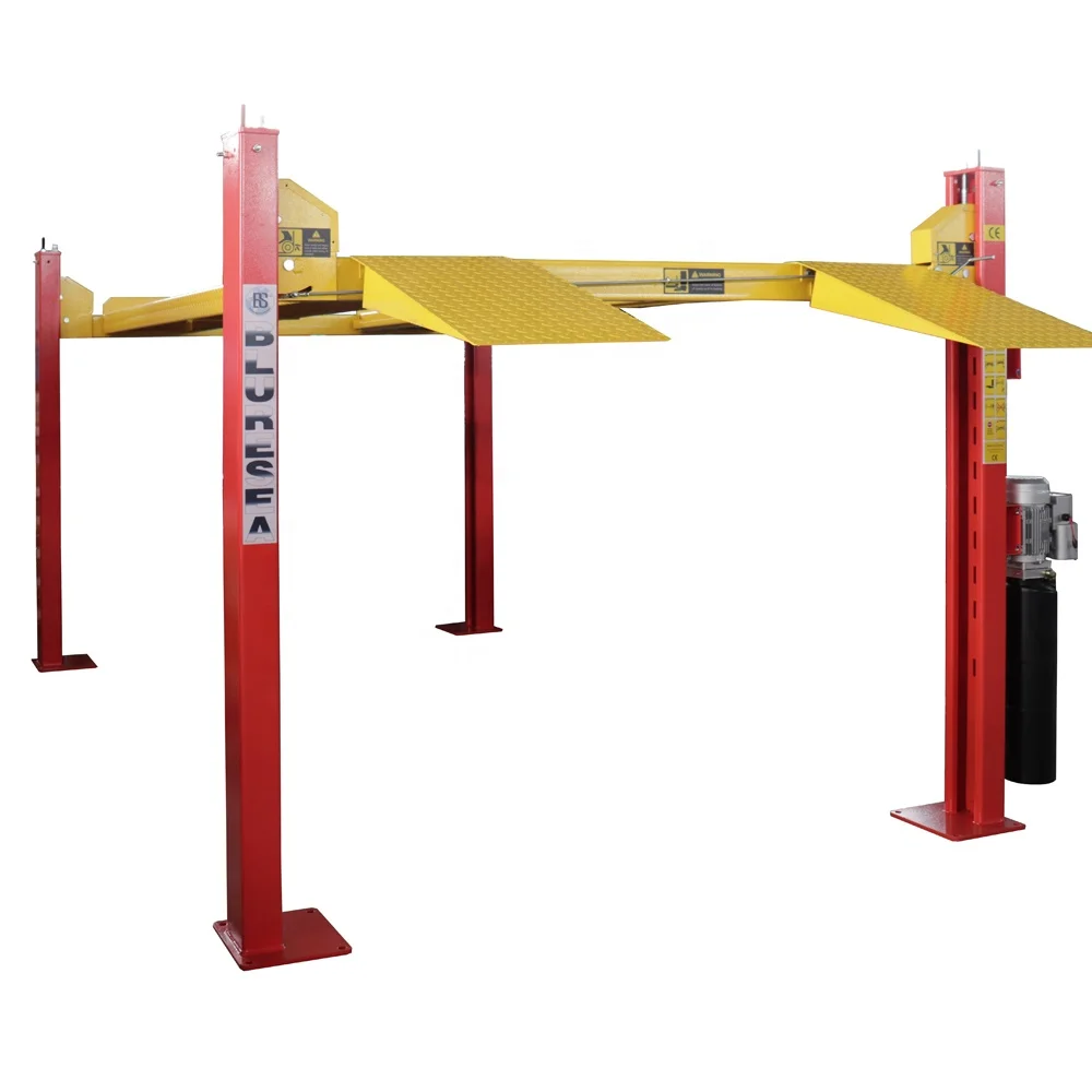 4 Post Car Lift Customized Garage Equipment Car Parking Lift for Sale