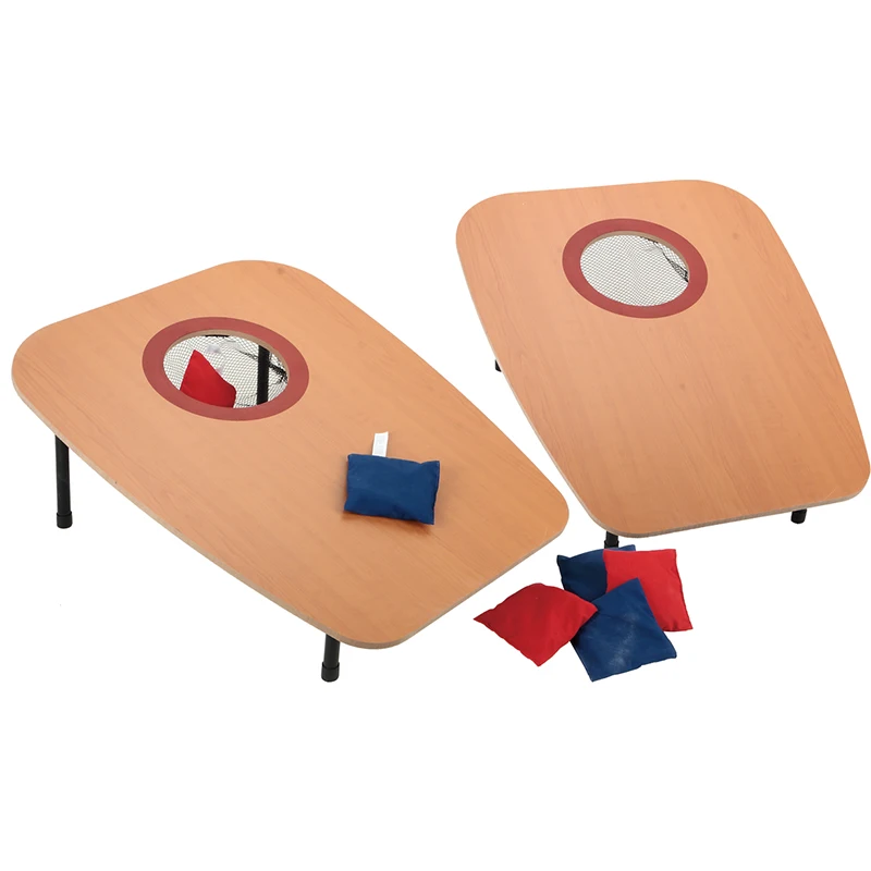 Portable 10 Piece Corn hole board bean bag toss Game Set for kids and adults backyard family party