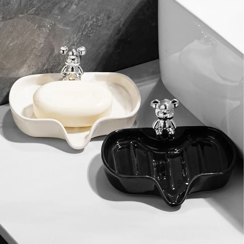 Lovely ceramic soap dish holder soap saucer bathroom accessories for home hotel
