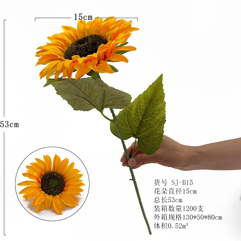 Manufacturers hot sale sunflower artificial flower decor china artificial flowers for home table centerpiece wedding decor