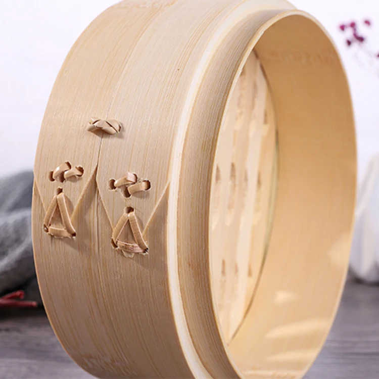 2021 Wholesale High Quality Round Natural Mini Bamboo Steamer Basket dimsum bamboo steamer basket Food Container Bamboo Steame