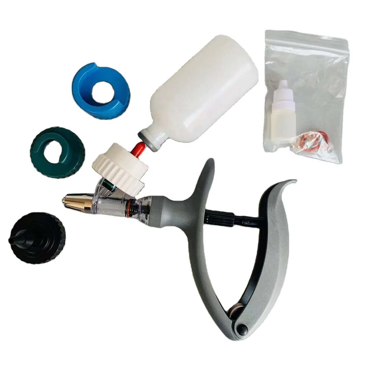 5ml veterinary sterile Continuous automatic with 100ml/150ml/250ml bottle holding syringe injector for poultry/caw/sheep/pig