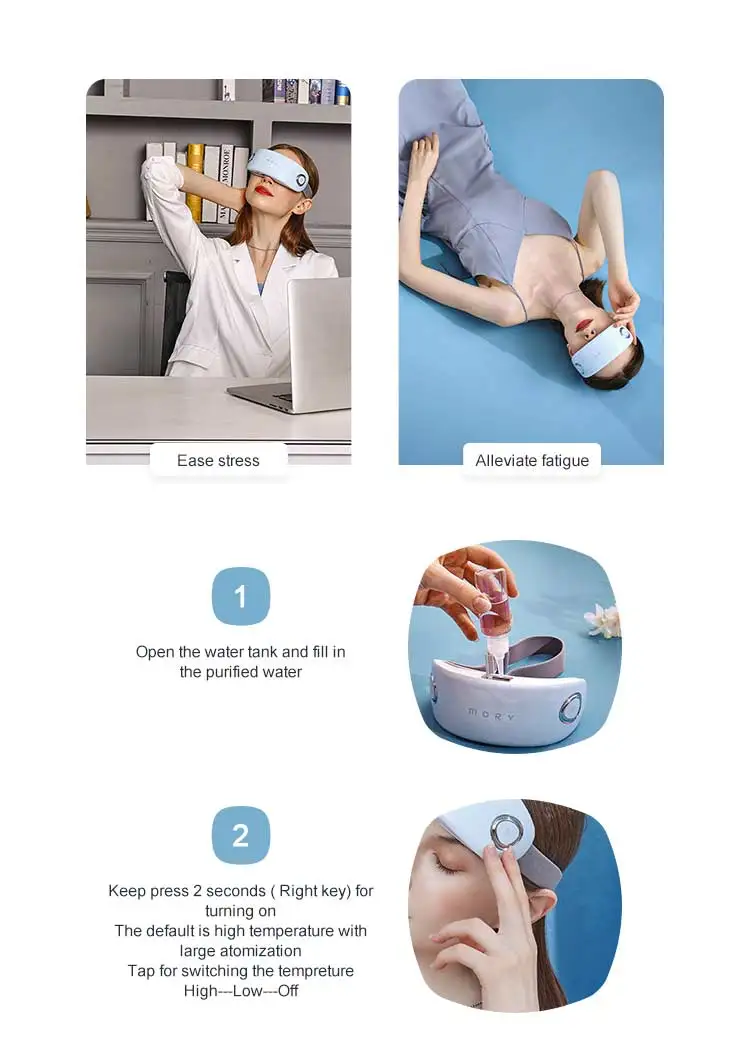 4d smart eye massager machine best household eye massager with heat compression\n