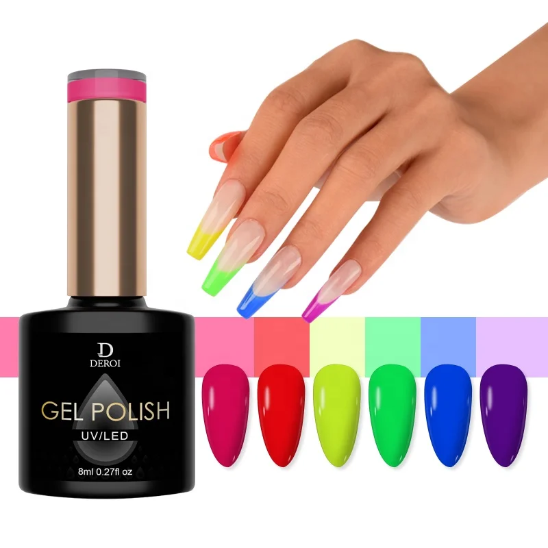 Nail Gel Polish Set Supplies For Professionals Customized Soak Off 6 Color Nail Art Gel Nail Polish Set
