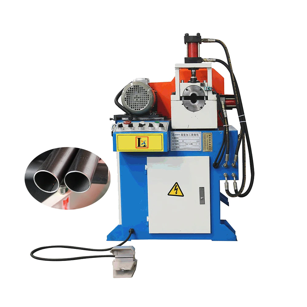 Ms ss metal stainless steel bar rod pipe end inside and outside chamfering single head tube chamfering machine