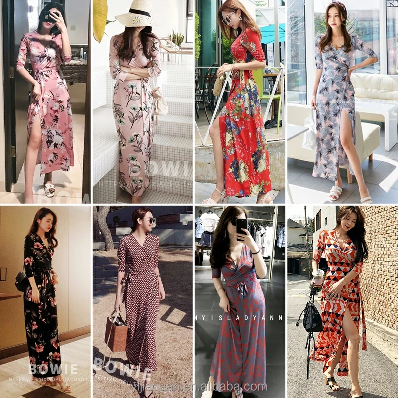 2024 New dress promotion floral skirt European and American style cheap wholesale
