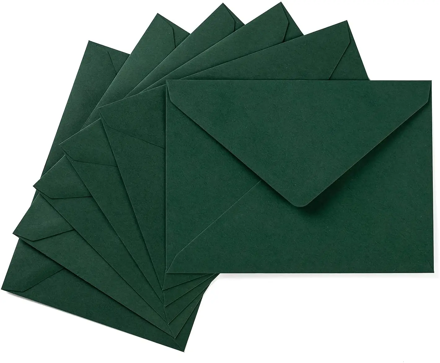 Custom Dark Green Paper Envelope V Flap Invitation Envelopes Birthday Gift Card Envelope