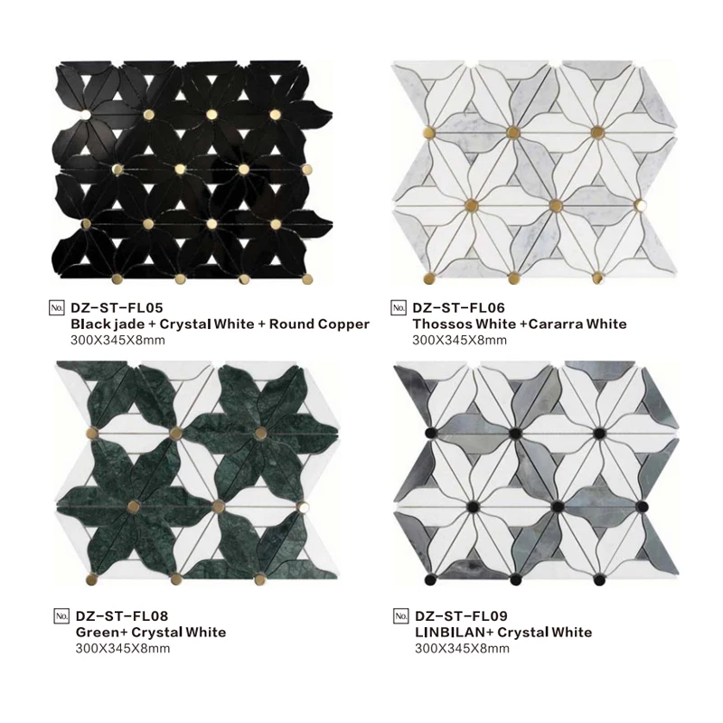 Best Price Luxury stone mosaic with flower pattern for backsplash stone mosaic for wall and floor decoration