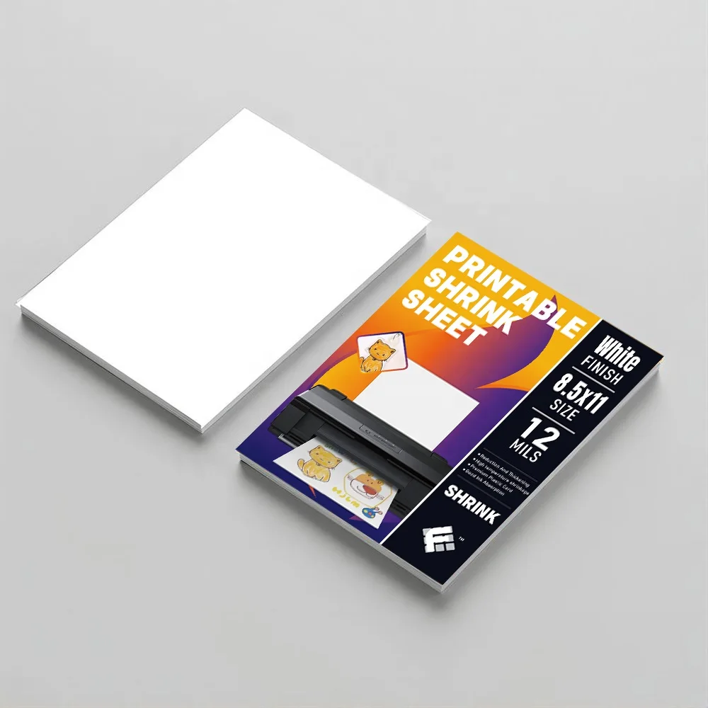Transfer Shrink Peintable Pet Printable Pvc Heat Colorful Film Sheets White Wrap Inkjet Plastic Heat Shrink Plastic Sheets