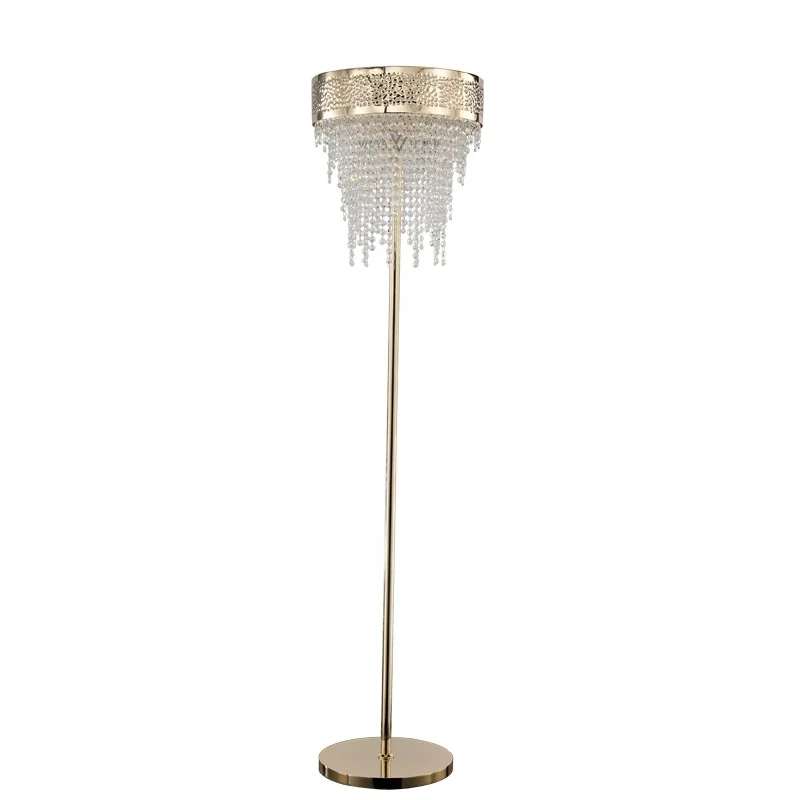 2023 Modern luxury chandelier nordic style Gold all-copper luxury crystal floor lamp Modern floor lamp