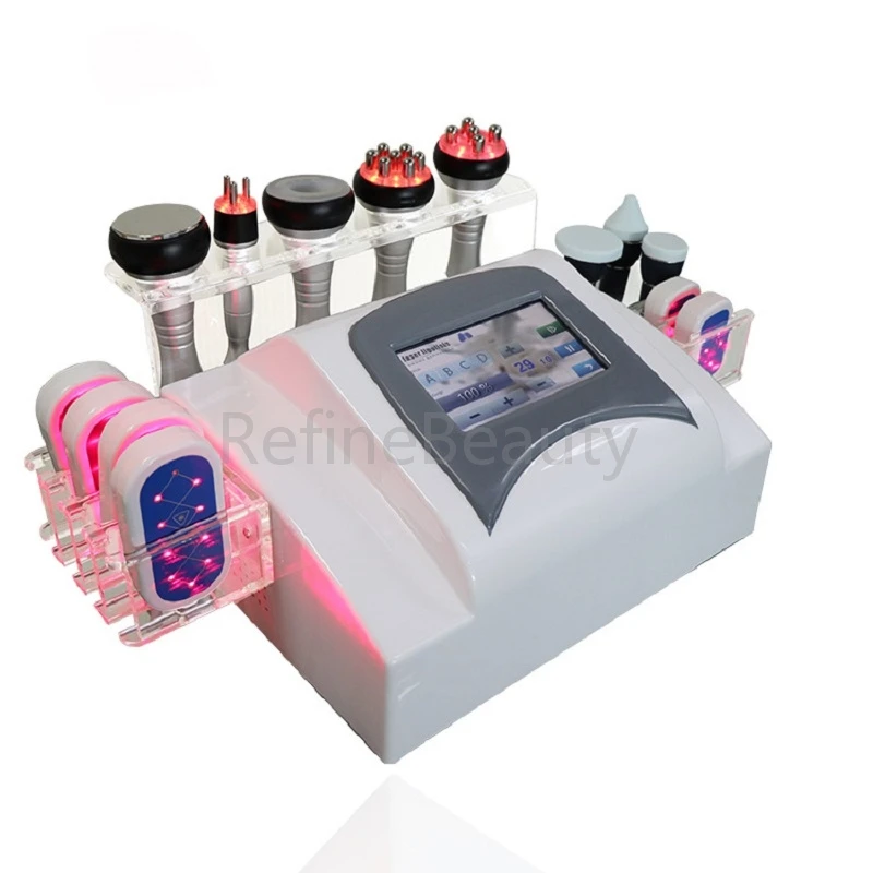 
9 In 1 Cavitation Slimming Body Shaping Dissolve Fat 650nm Diode Lipo Laser RF Skin Lifting Beauty Machine 