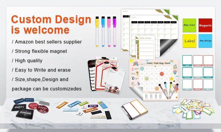 Wholesale Dry Erase White Board Magnetic Removable Reusable kids magnetic