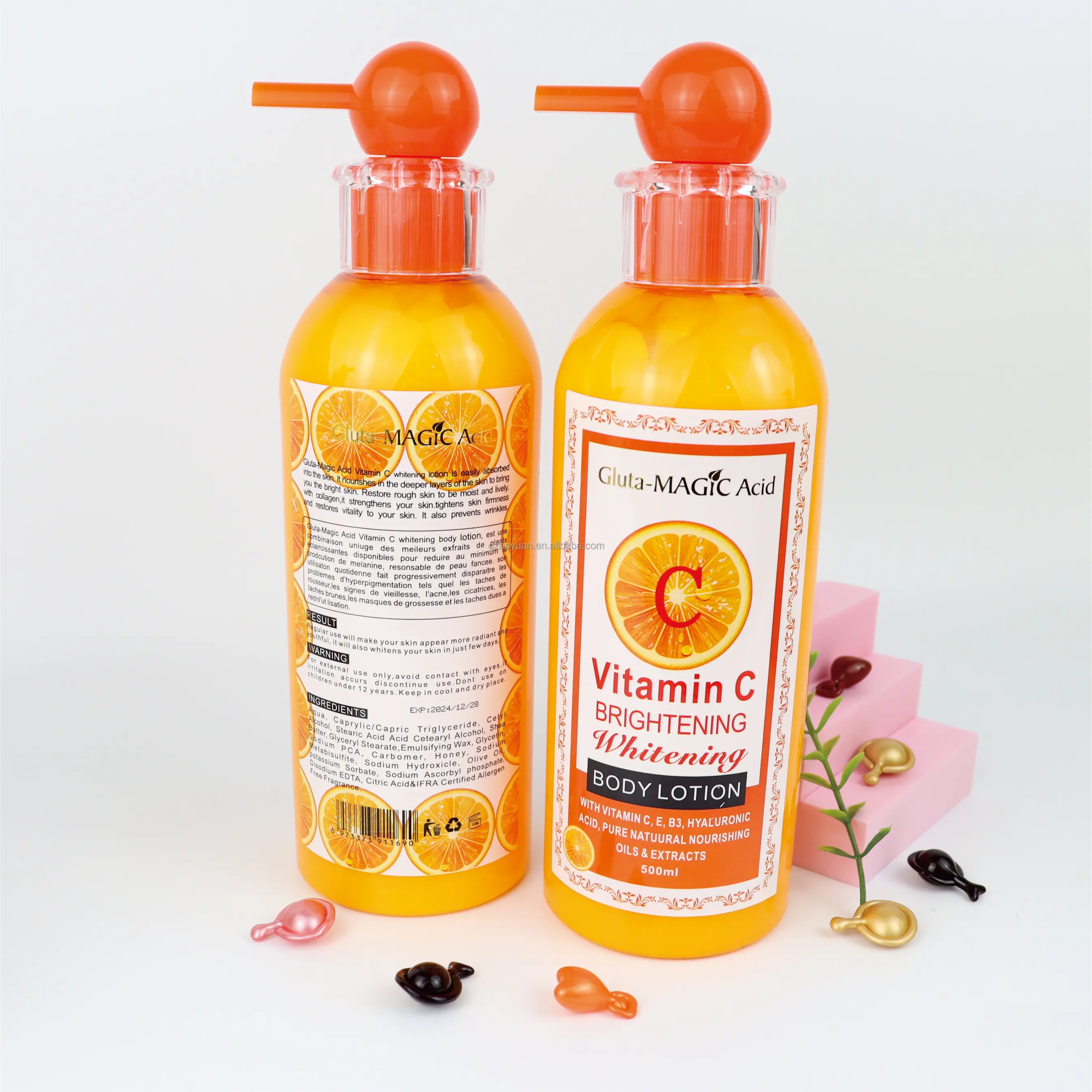 500 мл Gluta Magic Acid Super 24K инъекция молока для тела eclaircss AHA мощный отбеливающий Новый крем лица и