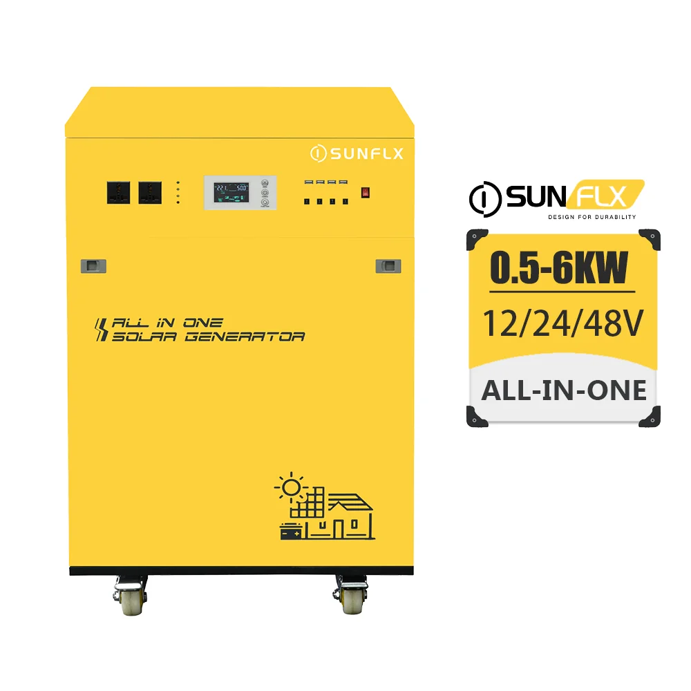 SUNFLX Solar Portable Power Stations 1500W 2000W 3000W 5000W Outdoor Lifepo4 Solar Generator For Ev Car Camping