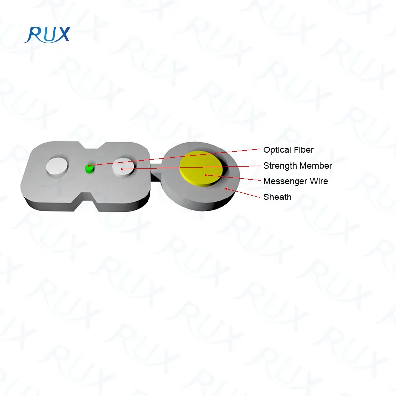 Cabo de Fibra Optica Drop cable 1FO ANATEL CERTIFICATE 1 Core Outdoor Self Supporting FTTH Fiber Optic Cable 1KM Price