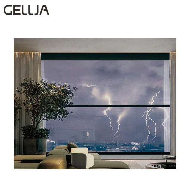 Large Glass Super House Windows Electric Smart Lift Soundproof Casement Aluminum Alloy Frame Remote Control Lifting Window