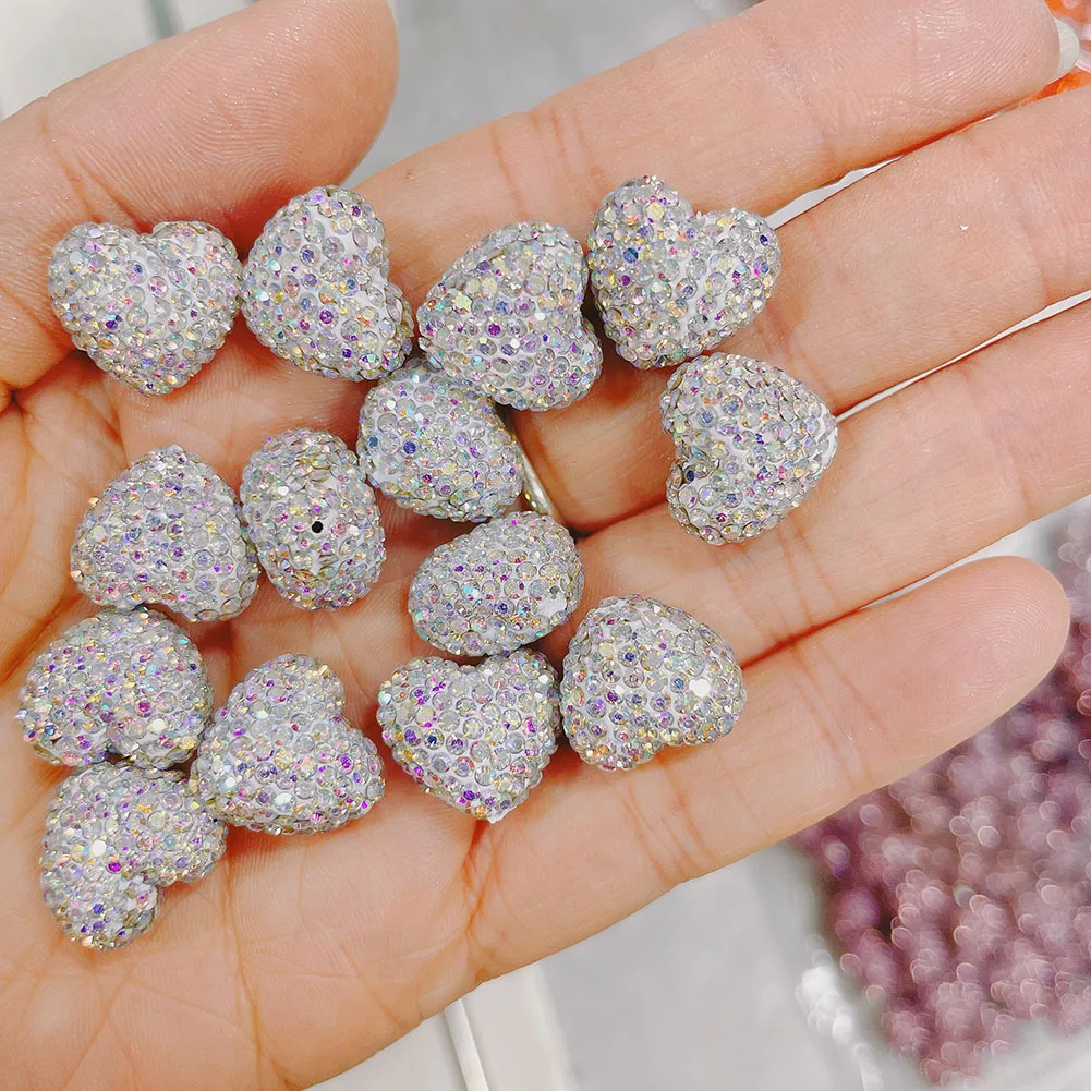 Custom Colorful 8mm 10mm Disco Ball Beads Rhinestone Clay Bling Beads Prayer Rosary Necklace