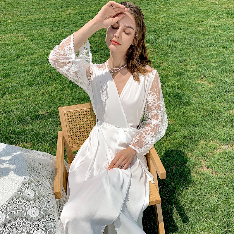 2022 Custom logo New Arrival Long Sleeved Chiffon satin silk lace up Ruffle Mini Casual Dress Women Fashion Dresses