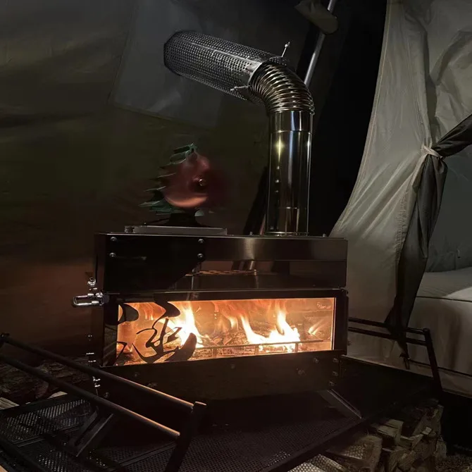 outdoor camping wood burning stove