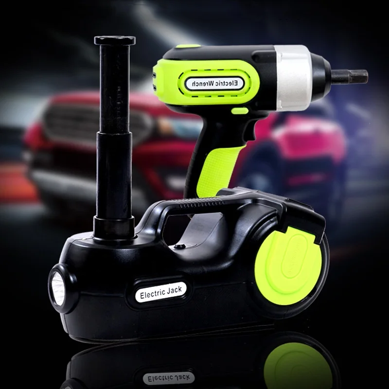 12V Tire Changer Off car 5 Tons On-board Rescue Tools Electric Hydraulic Jack Impact Wrench Set