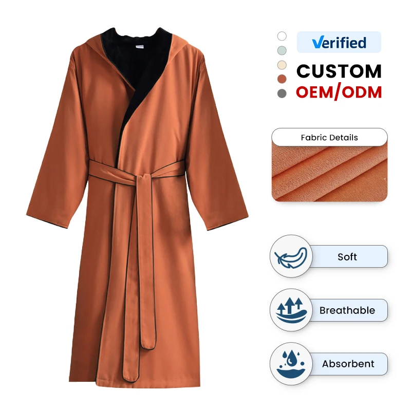 Professional Manufacturer Custom Logo 100% Pure Cotton Luxury Designer Wedding Sleep Hotel Spa Waffle Robes Bathrobe