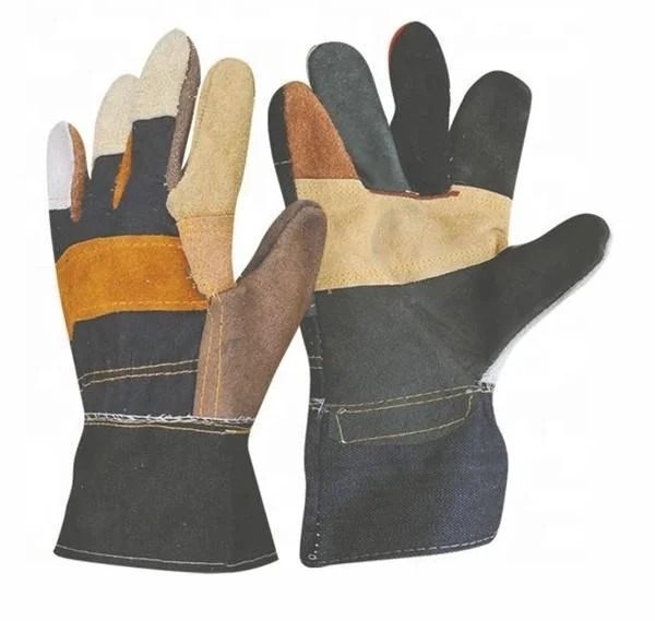 China Wholesale 10.5 inches High Quality cow spilt leather working gloves leather gloves men