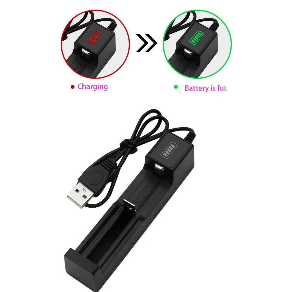 3.7V Rechargeable Li ion  18650 Battery Charger for 3.7V Rechargeable Li ion  18650 10440 18350 18500 Batteries