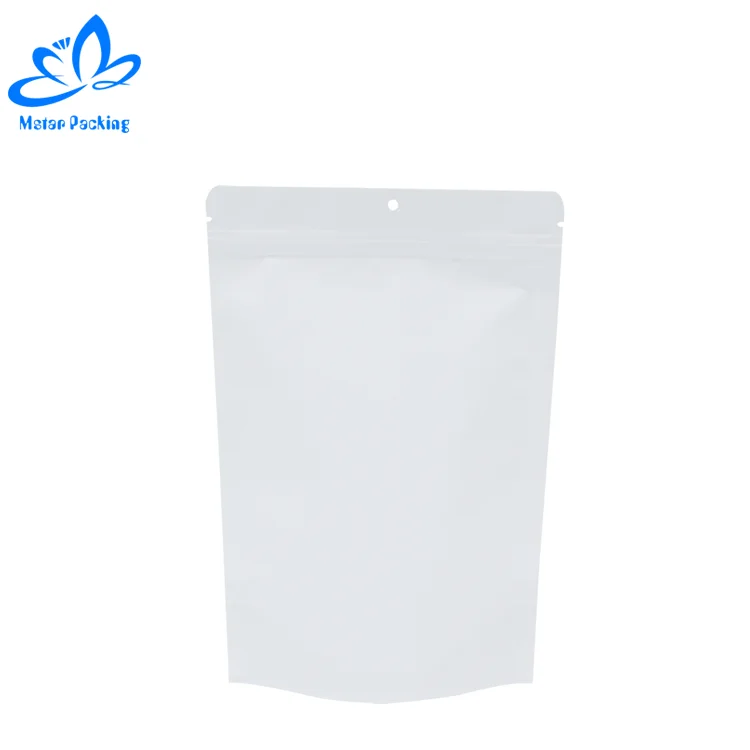 Biodegradable Custom Printed Ziplock Kraft Paper Stand up Pouch With Window Food Packaging Mylar