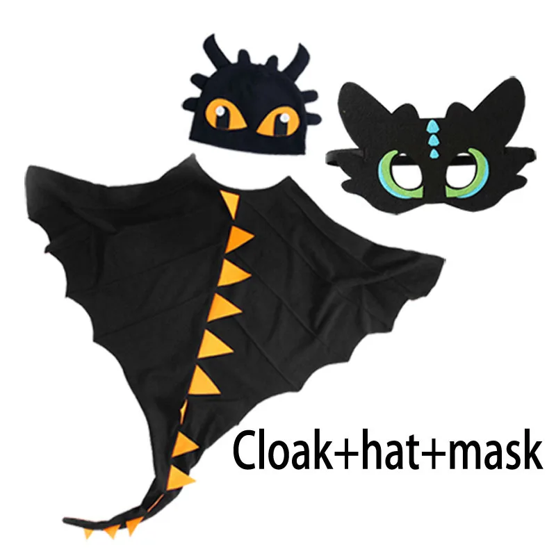 Dragon Costume Cloak with Hat Toothless Dragon Cape Anime Helloween Cosplay Costumes Dinosaur Costume