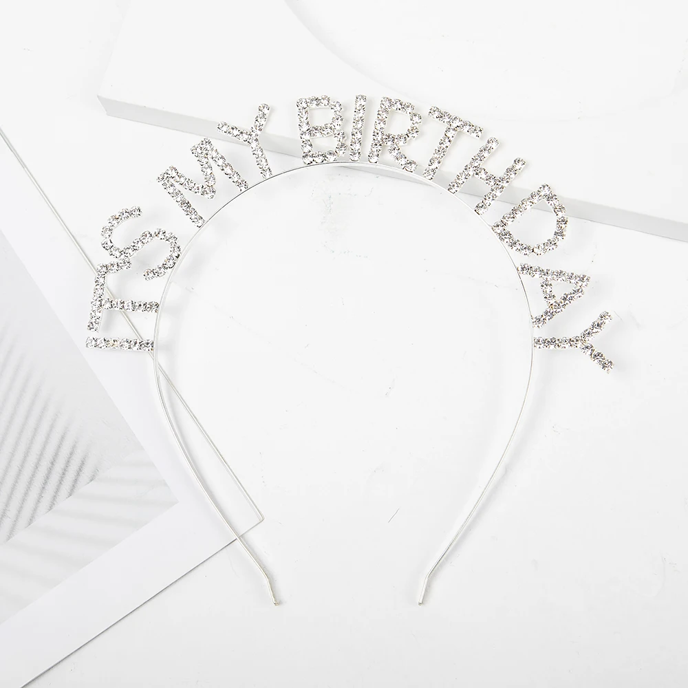 Manufacturing Production Bridal Jewelry Hair Rhinestone Birthday Girl Tiara Crown Headband Gold Diamond Headpiece